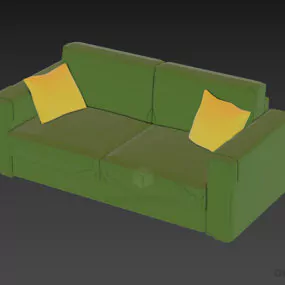 Italian Sofa Two Seats 3d model