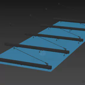Glass Canopy With Steel Structure 3d model