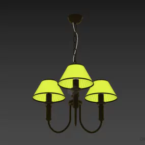 Western Ceiling Lamp, Antique Lamp Massive 3d model