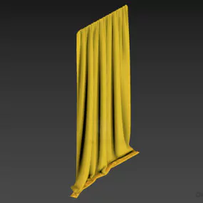 Purple Textile, Smooth Curtain 3d model