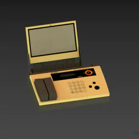 Market Cash Register Computer 3d model