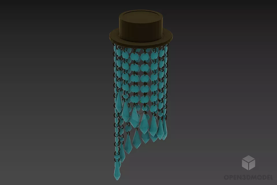 Modern Lantern Lamp With Led Bulb 3d model