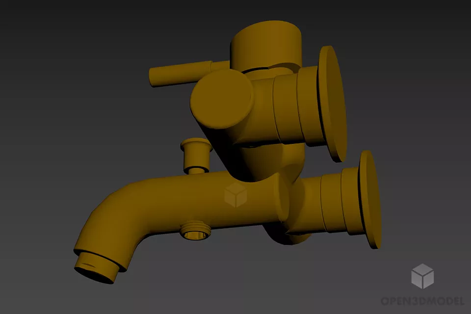 Decoration Inox Faucet Classic 3d model