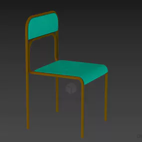Simple Coffee Chair, Modern Restaurant Chair 3d model