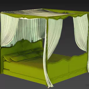 Boutique Italian Poster Bed Cappellini 3d model