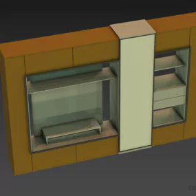 Wall Rack Tv Stand With Shelf 3d model