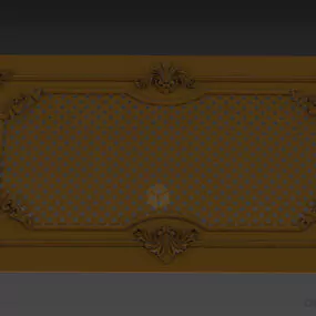 Black Screen Radiator, Antique Divider Furniture 3d model
