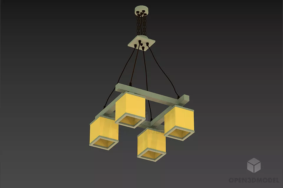Crystal Cone Table Lamp 3d model