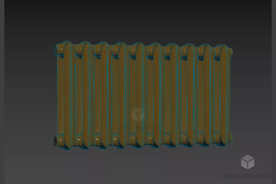 Radiator Cover Indoor Part 3d model 2