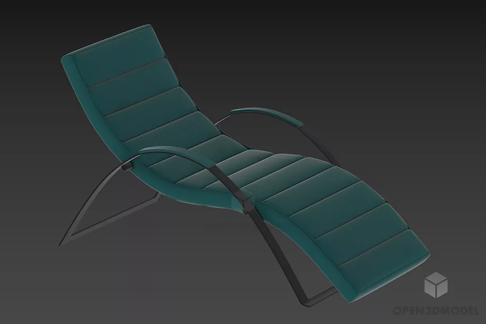 Simple Restaurant Chair With Cloth Covered 3d model