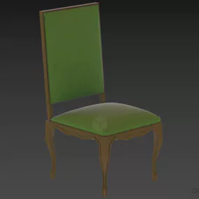 Boutique Chair With Leather Seat 3d model