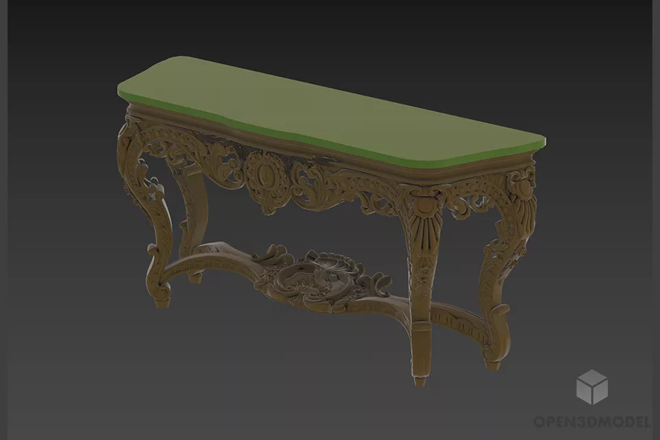 Modern Office Table With Stylist Drawers 3d model