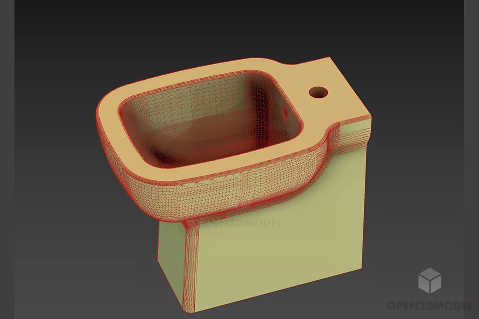 Toilet Bidet 3d model 2