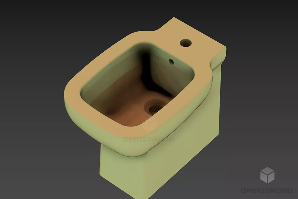 Modern Wall Mounted Bidet 3d model