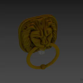 Old Brass Handle 3d model