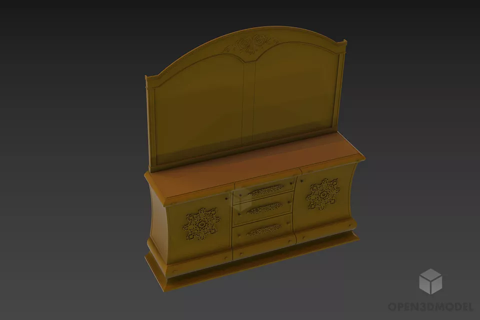 Wood Craft Corner Applique Frame 3d model
