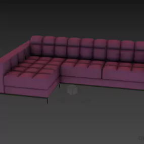 Sectional Sofa Corner, Leather Sofa 3d model
