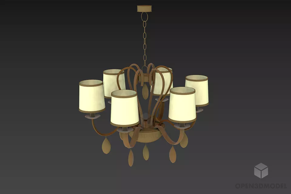 Hotel Torchere Lamp With Inox Holder 3d model
