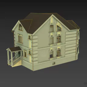 Urban Roof House Three Storey 3d model