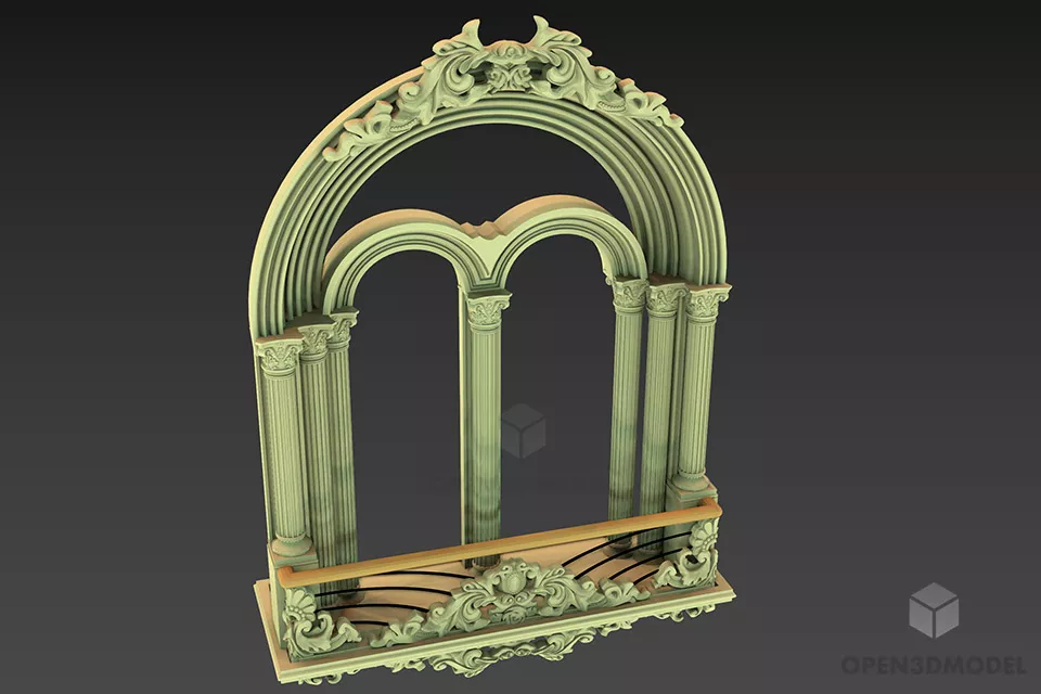 Square Window With Frame 3d model