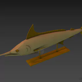 Swordfish Figurine Decoration 3d model