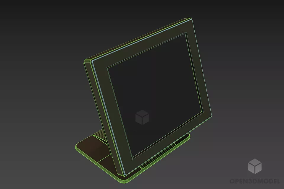 Square Monitor For Cash Register System 3d model 2