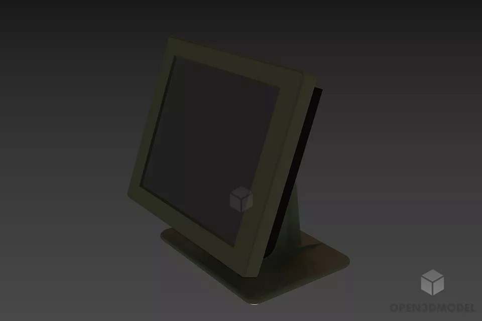 Квадратный монитор для кассовой системы Бесплатная 3D-модель - .3ds ...