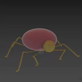 Black Spider Toy Funny Style 3d model
