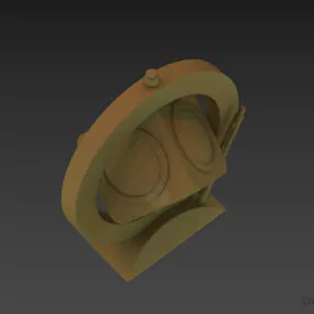 Antique Globe Clock Stylist 3d model
