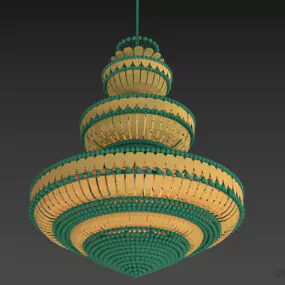 Big Crystal Chandelier Lamp 3d model