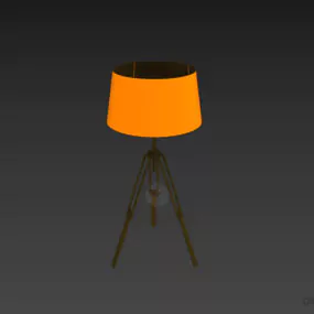Hotel Floor Lamp With Tripod Stand Style 3d model