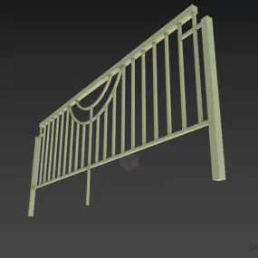 Elegant Simple Brass Low Fence 3d model
