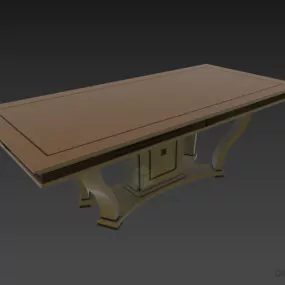 Antique Wooden Table Turri 3d model