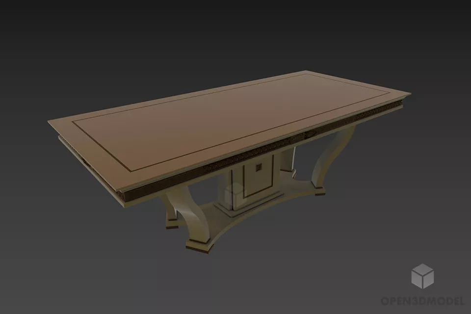 Work Glass Table Artecnor With Under Cabinet 3d model