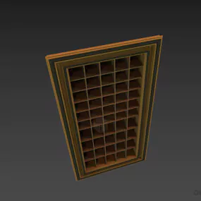 Wooden Shelf Multiple Square Wismarar 3d model