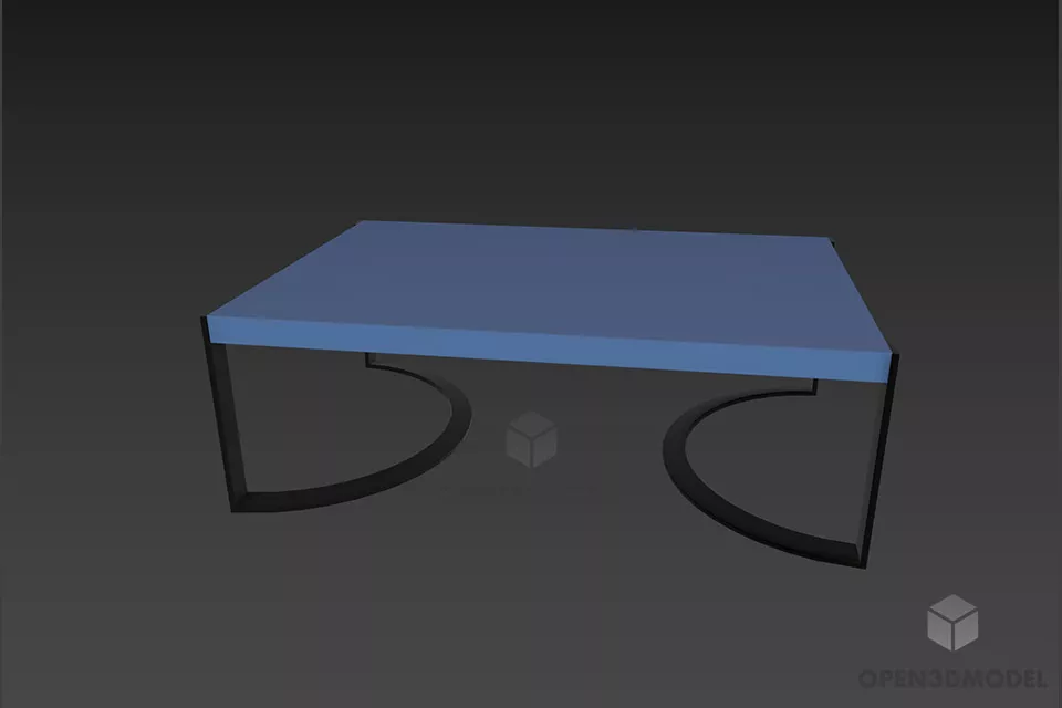Round Edge Table Antique Style 3d model