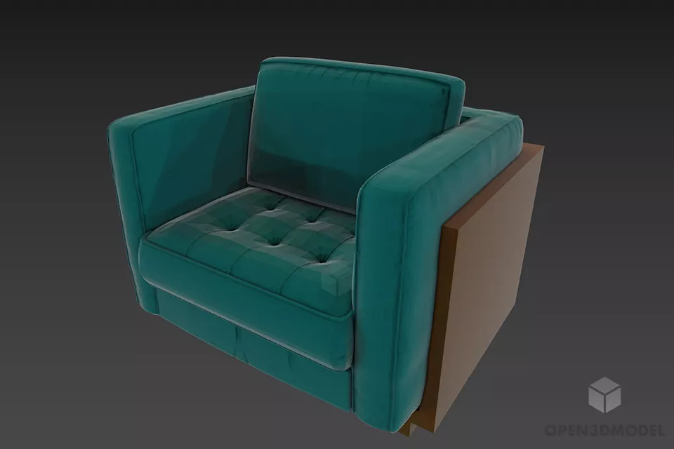 Office Wheels Armchair Primo 3d model