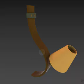 Sconce Lamp With Curved Stand 3d model