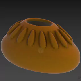 Carved Vase For Plant Decoration 3d model