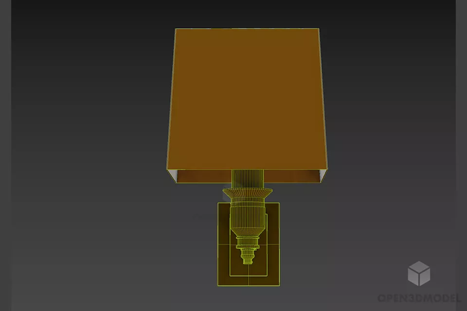 Glass Square Sconce Lamp Eichholtz 3d model 2