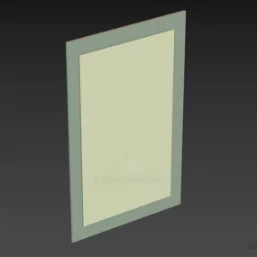 Mirror With Decor Frame 3d model