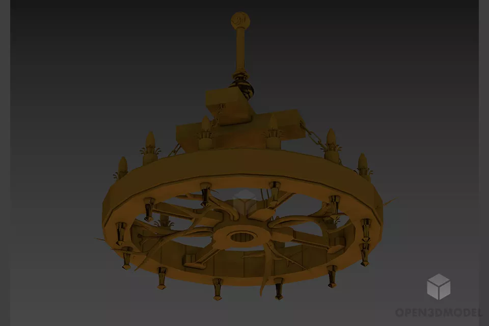 Multiple Sphere Pendant Lamp 3d model