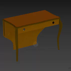 Side Desk With Curved Leg 3d model