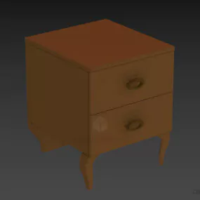 Bedside Nightstand Table With Drawer 3d model