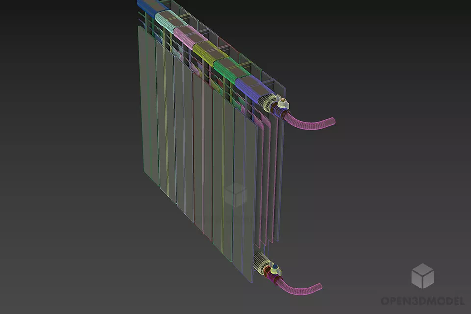 Indoor Radiator 3d model 2
