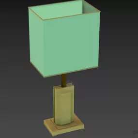 Crystal Square Shade Table Lamp 3d model