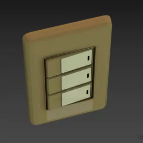Wall Mounted Switch Trigger 3d model