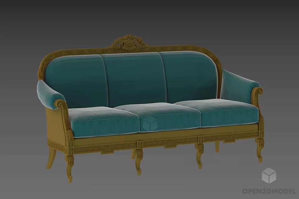 Smooth Edge Sofa Lukas, Upholstery Sofa 3d model