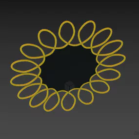 Wire Frame Mirror Decoration 3d model