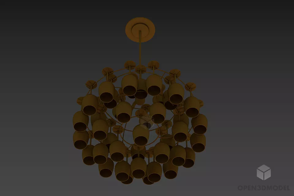 Crystal Cone Table Lamp 3d model